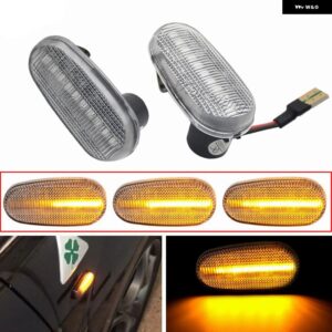 LED シーケンシャル ランプ ダイナミック ウインカー インジケーター サイド マーカー ウィンカー ライト アルファ ロメオ ミト 955 147 GT 937 フィアット - Dynamic Crystal
