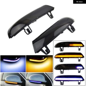 サイドバックミラー インジケーター LED ダイナミックウィンカー ウインカーライト VW パサート B6 ゴルフ 5 ジェッタ MK5 パサート B5.5 GTI V シャラン - Dynamic Yellow Blue