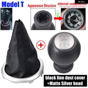 スズキ Tタイプ ギア シフト ノブ アルトスイフトSX4スティックレバー ペン5速MT アダプター インナースリーブゲートル ブーツ カバー 交 - Red line Cover