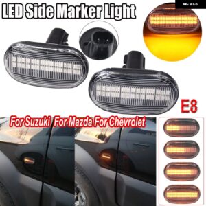 スズキ 2個 ジムニー B64W JB74 JB23 JB64 マツダ AZ オフロード JM23W LED サイドマーカー流れるウィンカーダイナ - Crystal 30LED