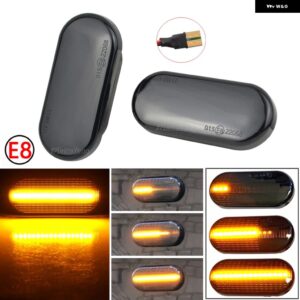 VW ゴルフ 3 4 ボーラ パサート 3B ポロ 6N 9N シャラン ヴェント サイドフェンダーハザード インジケーター LED ダイナミックウィンカー ライト - Dynamic Smoked