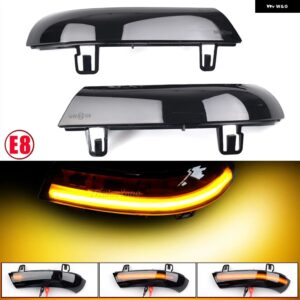2個 右+左バックミラー インジケーター LED ウィンカーライトサイドステアリングランプ VW パサート B6 ゴルフ 5 ジェッタ MK5 - Dynamic Yellow
