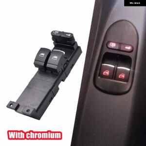 カー スタイリング 1J3959857 シュコダ ファビアオクタビア VW ボーラ ゴルフ シートレオンパワー電動ウィンドウマスター スイッチ 1J3 959 857 B - With Chrome