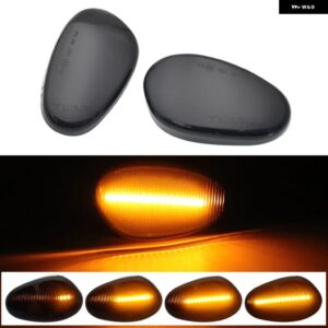 車 LED ダイナミック ウィンカー ライト 2個 アルファ ロメオ 145 146 タイプ 930 155 GTV スパイダー シーケンシャル ミラー インジケーター - Dynamic Smoked