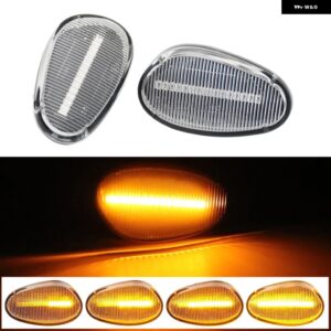 車 LED ダイナミック ウィンカー ライト 2個 アルファ ロメオ 145 146 タイプ 930 155 GTV スパイダー シーケンシャル ミラー インジケーター - Dynamic Crystal