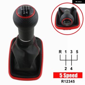 12MM 5/6スピード ギア 装飾 ギア シフト ノブ VW 2003-2008 ゴルフ 4 IV MK4 GTI R32 ジェッタ JDM シフト ノブシフター ノブ - 5 speed