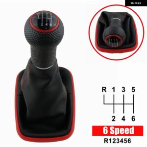 12MM 5/6スピード ギア 装飾 ギア シフト ノブ VW 2003-2008 ゴルフ 4 IV MK4 GTI R32 ジェッタ JDM シフト ノブシフター ノブ - 6 speed