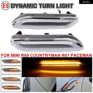 ダイナミック LED サイドマーカー ミニクーパー R60 R61 2010-2015-17 LED 流れる ウィンカーランプ ミニカントリーマン - Dynamic Crystal