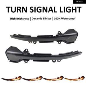 セアト レオン III MK3 5F ST FR キュプラ アロナ KJ7 2013 2014 2015 2017-2019 流れる LED ダイナミック ウィンカー リピーター ライト - Black lens