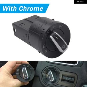 VW パサート B5 B5.5 ゴルフ ジェッタ ボラ MK4 ポロ 9N 9N3 ルポ トランスポッター クローム ヘッドライト コントロール スイッチ フォグ ライト ノブ - With Chrome