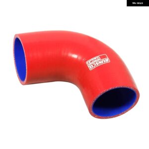 ID 38/45/63/76/83/89MM シリコンホースエルボゴムジョイナーベンド チューブ ホースコネクタインタークーラーターボエアインテーク パイプ 90 度 - 90-degrees-38mm-RD