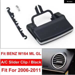 フロント左/右/中央中央 エアコン A/C ベント グリル スライダー アウトレット タブクリップリペアキット BENZ W164 ML GL - 1x W164 Black Slider