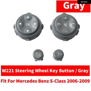 フロント左/右/中央中央 エアコン A/C ベント グリル スライダー アウトレット タブクリップリペアキット BENZ W164 ML GL - W221 Gray