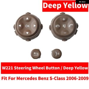 フロント左/右/中央中央 エアコン A/C ベント グリル スライダー アウトレット タブクリップリペアキット BENZ W164 ML GL - W221 Deep Yellow