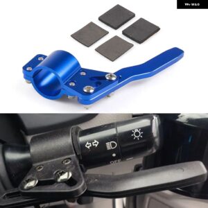 カー スタイリング 調整 ステアリングホイール ターンロッド 延長 ウインカーレバーポジションアップキット カーアクセサリーアルミ - Blue