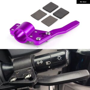 カー スタイリング 調整 ステアリングホイール ターンロッド 延長 ウインカーレバーポジションアップキット カーアクセサリーアルミ - Purple