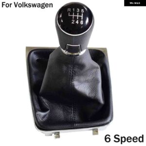 VW ゴルフ 7 A7 MK7 GTI GTD 2013-18 車 5/6スピード ギアスティックレベル シフト ノブとレザー ブーツ - 6 speed