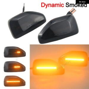 LEDウインカー リピーター シーケンシャルライト点滅 サイドマーカーランプ ダチア ローガン MCV II 13 ～ 20 ダシア ダスター II 17 ～ 22 - Dynamic Smoked Type