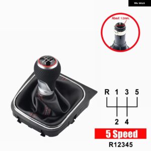 ギア シフト ノブレバー シフター VW ゴルフ /ラビット/ジェッタ MK5 2004-2009 VW ゴルフ /ジェッタ MK6 2010-2014 - 5 Speed5