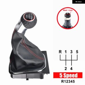 ギア シフト ノブレバー シフター VW ゴルフ /ラビット/ジェッタ MK5 2004-2009 VW ゴルフ /ジェッタ MK6 2010-2014 - 5 Speed3