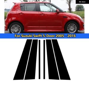 スズキ SX4 ハッチバック スイフト 5ドア SX4 S-CROSS ピラー ポストドアサイドウィンドウ トリム ステッカー カバー 装飾 - For Suzuki Swift 5-D