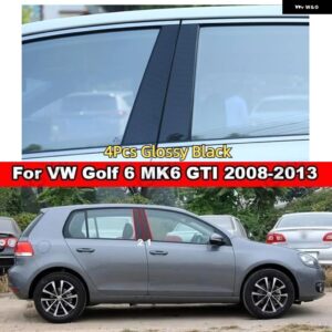 ポリッシュピラー ポスト VW ポロ MK6 ポロ 5ドア ハッチバック ゴルフ 6 MK6 パサート ウィンドウ トリム カバー BC コラム ステッカー - For Golf 6 MK6 08-13