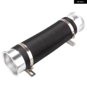 76MM 冷気ターボ吸気インレット パイプ フレキシブルダクト チューブ ホースコールドフィードダクト パイプ - Silver