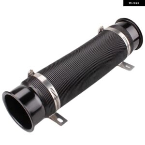 76MM 冷気ターボ吸気インレット パイプ フレキシブルダクト チューブ ホースコールドフィードダクト パイプ - black