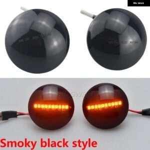 1ペア サイドマーカー LED ウィンカーライト ランドレンジローバー L322 2002-2012点滅シーケンシャルインジケータ ウインカーランプ - Smoky black