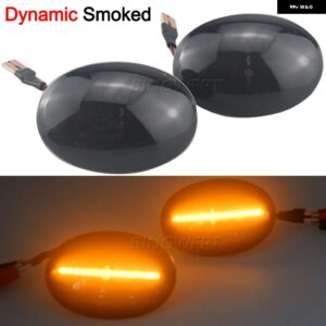 ダイナミックサイドマーカーミラー ランプ LED点滅 ウィンカーライト MINI COOPER R55 R56 R57 R58 R59 CL-R56-LSM-SM 2007-2013 - Dynamic Smoked Type