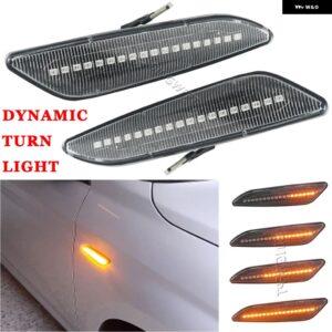 2個 ダイナミック LED サイド マーカーライト ウィンカーウインカー インジケータランプ ランチアデルタ MK III 844 2008 2009 2010 - 2014 - Dynamic Crystal Type