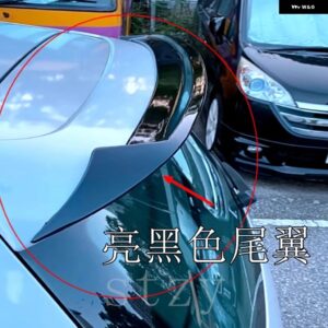 VW ゴルフ 6 GTI ゴルフ MK6 GTI R20 2010-2013 ハッチバック リアテールルーフ スポイラー ウィングリア トランク リップ スポイラー キャップ 黒 - Unpainted