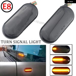 左+右 1997-2005 VW GOLF4 SEAT LEON 1M スモーク レンズ ダイナミック流れる LED ウィンカー サイド マーカーライト ランプ - Dynamic Smoked Type