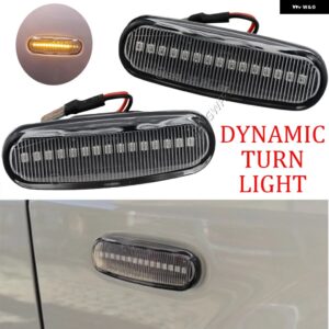 2個 ダイナミックカー LED サイド マーカーライト ウィンカーランプ フィアット アバルト プント 199 2012-20 - Dynamic Crystal