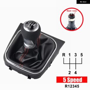 VW ゴルフ /ラビット/ジェッタ MK5 2004-2009 VW ゴルフ /ジェッタ MK6 2010-2014 ギア シフト ノブレバー シフター - 5 Speed2