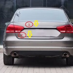 VW パサート B7 2011-2015 クロームリア トランク テールゲートバックドア蓋カバー ブーツ トリム エッジモールディングガーニッシュストリップ - 3