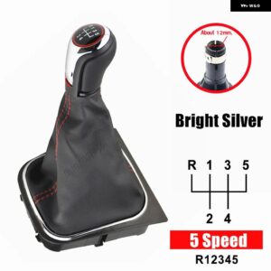 ギア シフト ノブレバー シフター VW ゴルフ /ラビット/ジェッタ MK5 2004-2009 VW ゴルフ /ジェッタ MK6 2010-2014 - 5 Speed8