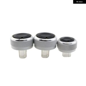 3ピース エアコン 熱 制御 スイッチノブ AC ノブ VW ジェッタ MK6 ボラ ゴルフ 5 ティグアントゥーランパススタ B6 B7 シュコダ オクタビア - Silver