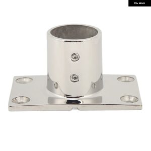 デッキハードウェアボート長方形ベースシルバー簡単なインストールボート手すりフィッティング長方形ベース防錆 なヨット - 90 25MM