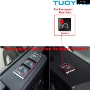 インテリア マスター 運転席 助手席 ウィンドウ リフト レギュレーター プッシュ スイッチ ボタン トリム BENZ C / E / G W204 W212 W218 W164 W166 W463 - Passenger Number 5