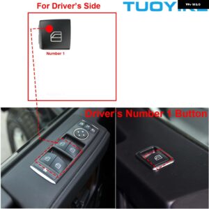 インテリア マスター 運転席 助手席 ウィンドウ リフト レギュレーター プッシュ スイッチ ボタン トリム BENZ C / E / G W204 W212 W218 W164 W166 W463 - Driver Number 1