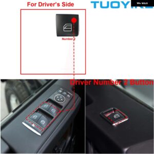 インテリア マスター 運転席 助手席 ウィンドウ リフト レギュレーター プッシュ スイッチ ボタン トリム BENZ C / E / G W204 W212 W218 W164 W166 W463 - Driver Number 2