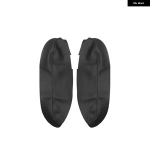 アキュラ RL 2005-12 スタイリング 2個 フロントドア アームレスト パネル マイクロファイバーレザーカバー 装飾 - black