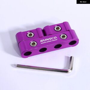 スパークプラグ 電線クランプ 8MM /9MM /10MM セパレーターライン点火 ケーブル クリップ自動装飾アクセサリー 3ピース - Purple