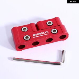 スパークプラグ 電線クランプ 8MM /9MM /10MM セパレーターライン点火 ケーブル クリップ自動装飾アクセサリー 3ピース - Red