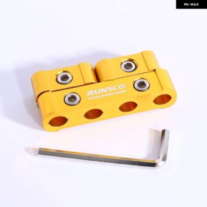 スパークプラグ 電線クランプ 8MM /9MM /10MM セパレーターライン点火 ケーブル クリップ自動装飾アクセサリー 3ピース - Gold