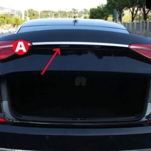 VW パサート B7.5 2016-18 リア トランク テールゲートバックドア蓋カバー ブーツ トリム エッジモールディングガーニッシュストリップ - a