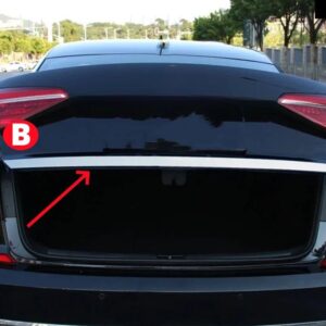 VW パサート B7.5 2016-18 リア トランク テールゲートバックドア蓋カバー ブーツ トリム エッジモールディングガーニッシュストリップ - b