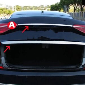 VW パサート B7.5 2016-18 リア トランク テールゲートバックドア蓋カバー ブーツ トリム エッジモールディングガーニッシュストリップ - A,B