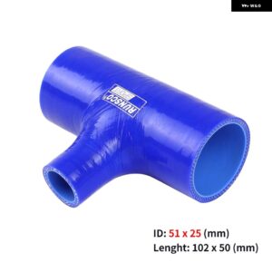 ID 51 57 60 63 70 76MM Tピース シリコンホースボアダンプ バルブ BOV ターボインタークーラー パイプ - T-Blue-51-25